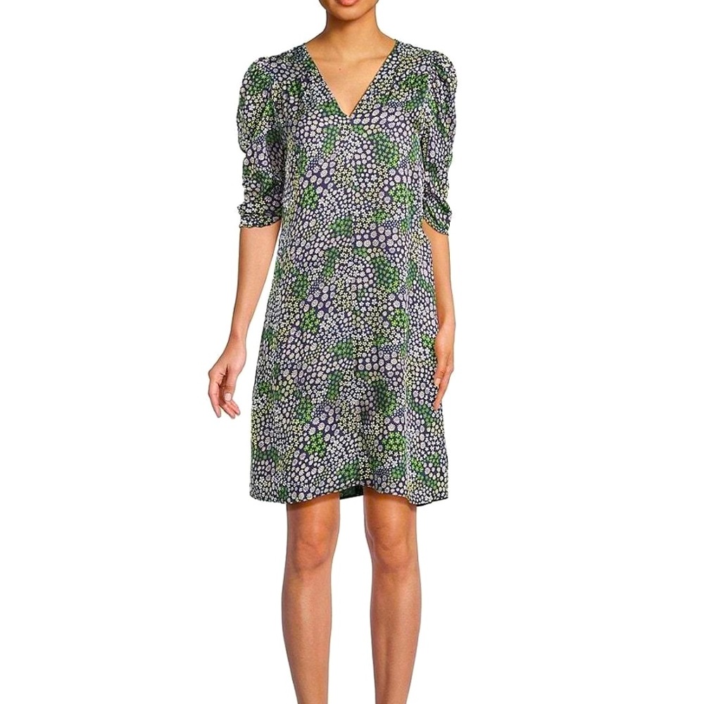 See by Chloé Whimsical Floral Puff Sleeve Shift Dress — EU 34 / US 2